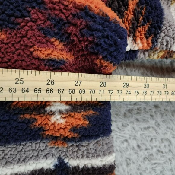 Marissa Olivia Sweater Aztec Multicolor High Pile Fleece1/4 Zip Pullover - Picture 6 of 9